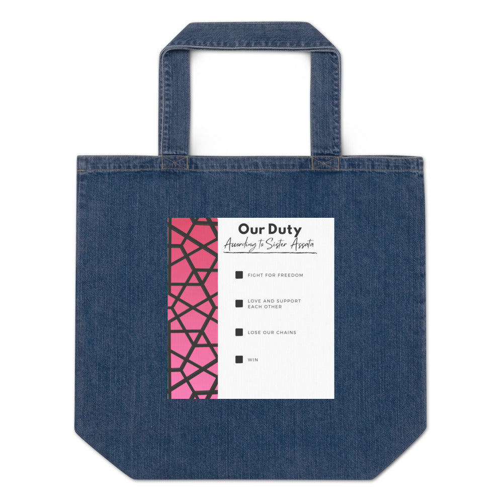 Our Duty - Organic Denim Tote Bag